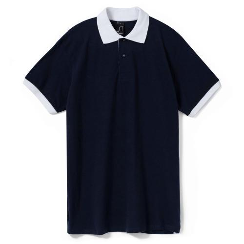 Рубашка поло Prince 190, темно-синяя с белым, размер L