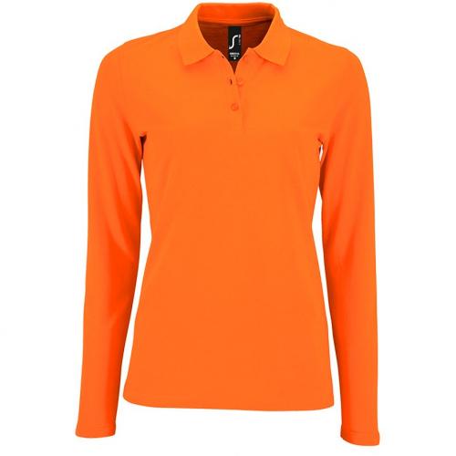 Рубашка поло женская с длинным рукавом Perfect LSL Women оранжевая, размер XL
