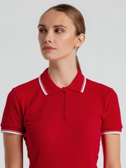  Рубашка поло женская Practice women 270, красный/белый, размер XXL